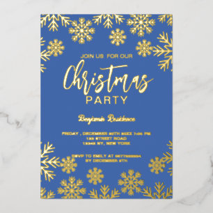 Con Relieve Metalizado Invitación de fiesta de Navidad 5" x 7" Invitación