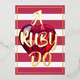 Con Relieve Metalizado Invitación de Foil