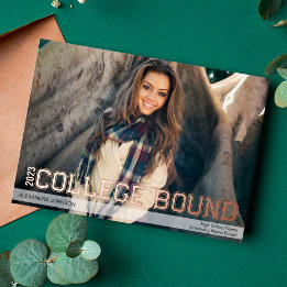 Con Relieve Metalizado Invitación de Grado de la Escuela Secundaria Relie