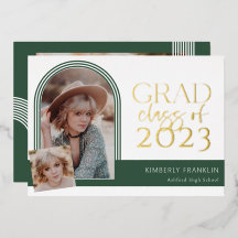 Invitación de Graduación de Papel Aluminio Chic Co