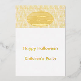 Con Relieve Metalizado Invitación de Halloween de calabaza