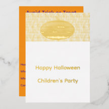 Invitación de Halloween de calabaza