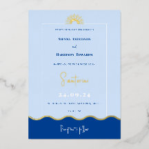 Invitación de hoja de oro de destino moderno SIENN