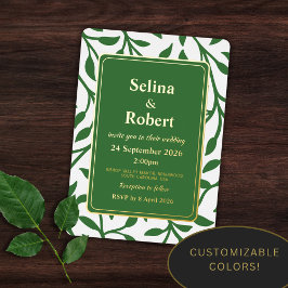 Con Relieve Metalizado Invitación de Hoja de Papel de Estaño Elegante