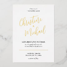 Invitación de papel de aluminio