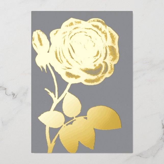 Con Relieve Metalizado Invitación de papel de aluminio (Anverso)