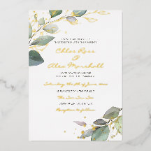 Invitación de papel de aluminio