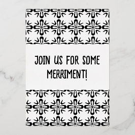 Con Relieve Metalizado Invitación de papel de aluminio