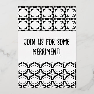 Con Relieve Metalizado Invitación de papel de aluminio