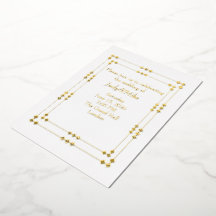 Invitación de papel de aluminio Art Déco elegante