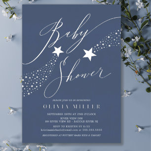 Con Relieve Metalizado Invitación de papel de aluminio de estrella pequeñ