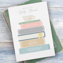 Invitación de papel de aluminio para baby shower d