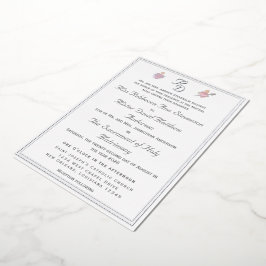 Con Relieve Metalizado Invitación de papel de aluminio para boda católica
