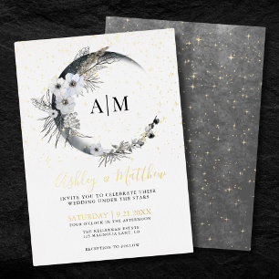 Con Relieve Metalizado Invitación de papel de aluminio para boda celestia