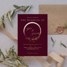 Invitación de papel de aluminio para boda elegante
