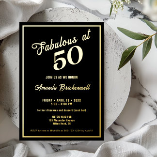 Con Relieve Metalizado Invitación de papel de aluminio para cumpleaños fa