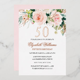 Con Relieve Metalizado Invitación de papel de aluminio para cumpleaños nú