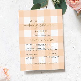 Con Relieve Metalizado Invitación de papel de aluminio para ducha de bebé
