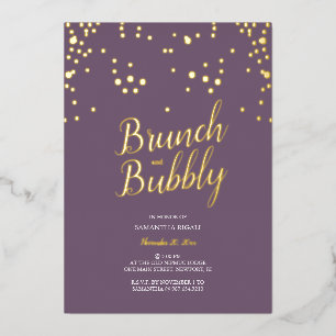 Con Relieve Metalizado Invitación de papel de aluminio para fiesta de com