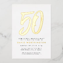 Invitación de papel de aluminio para fiesta de cum