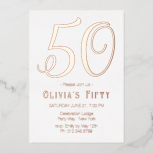Con Relieve Metalizado Invitación de papel de aluminio para fiesta de cum