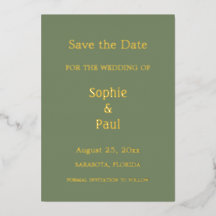 Invitación de papel de aluminio para guardar la fe
