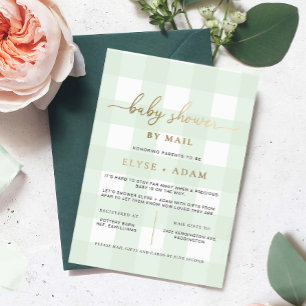 Con Relieve Metalizado Invitación de papel de aluminio por correo para ba