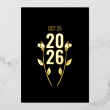 Invitación de papel metálico para aniversario de b