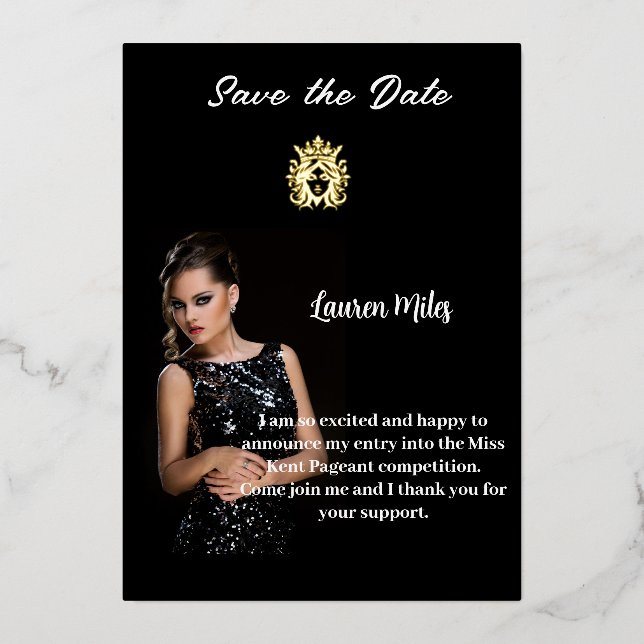 Con Relieve Metalizado Invitación del concurso (Anverso)