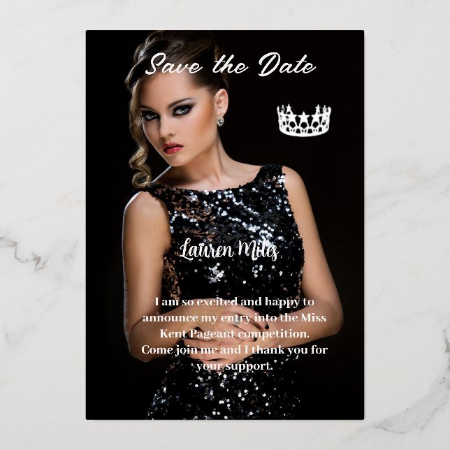 Con Relieve Metalizado Invitación del concurso (Anverso)