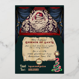 Con Relieve Metalizado Invitación del Fiesta de Navidades oscuros a liger