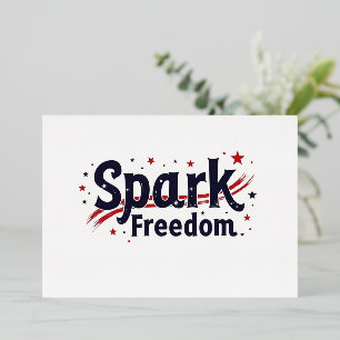 Con Relieve Metalizado Invitación del partido Spark Freedom