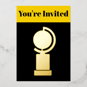 Con Relieve Metalizado Invitación inspirada en Tony Awards Playbill