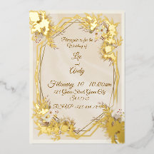 Invitación marrón y beige para boda