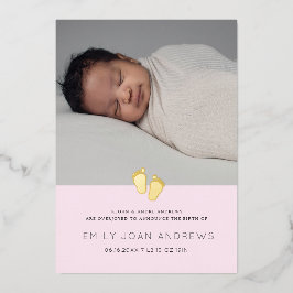 Con Relieve Metalizado Invitación para el bebé Pato moderno para el bebé 