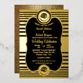 Con Relieve Metalizado La invitación de hoja de La Gran Gatsby