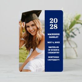 Con Relieve Metalizado Moderna Invitación de graduación de fotografía de 