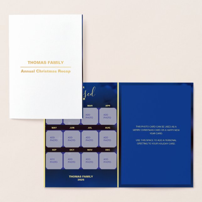 Con Relieve Metalizado Nuestra tarjeta de lámina del día festivo de la fo (Demostración)