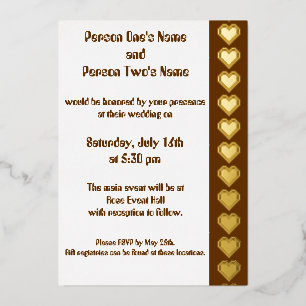 Con Relieve Metalizado Nuestros Corazones de 8 Bits en Invitación de Choc