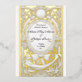 Con Relieve Metalizado Opulenta invitación a bodas de Motif Atelier,