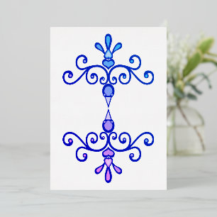 Con Relieve Metalizado Pájaros de amor Foil Invitación