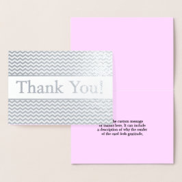 Con Relieve Metalizado Personalizado y básico "¡Gracias!" Tarjeta