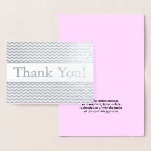 Con Relieve Metalizado Personalizado y básico "¡Gracias!" Tarjeta