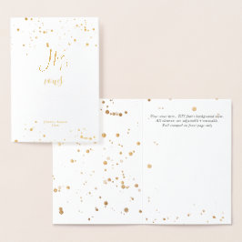 Con Relieve Metalizado PixDezines Gold Brush Script Sus Votos Tarjeta de