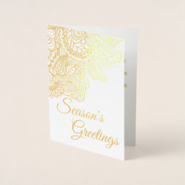 Con Relieve Metalizado ¡Saludos de temporada! Tarjeta de vacaciones fotog