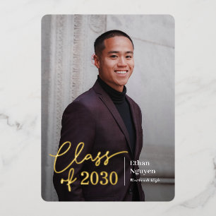 Con Relieve Metalizado Sencillamente Confiable Invitación a la Graduación