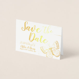 Con Relieve Metalizado Spring Fling Guardar la tarjeta de fecha
