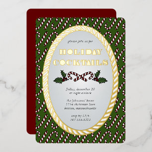 Con Relieve Metalizado Sueño de Navidad de Caramelo Invitación de Papel