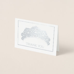 Con Relieve Metalizado Tamaño de tarjeta de nota-Gracias-Mini