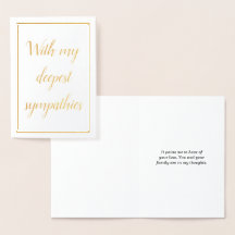 Tarjeta "con mis más profundas simpatías"